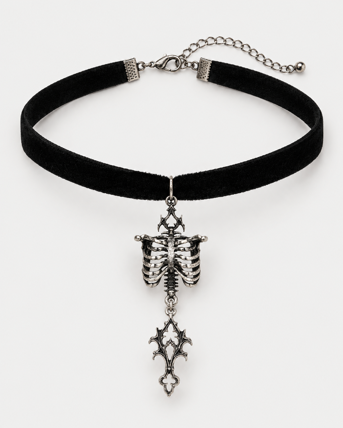 Quorin Skeleton Ribbon Choker — product view