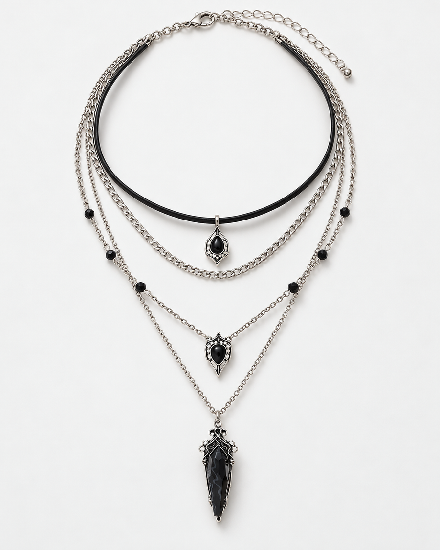 Gothique Stone Layered Necklace