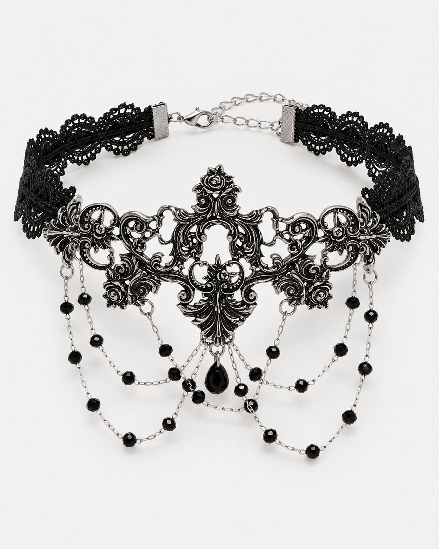 Evara Ornate Lace Choker