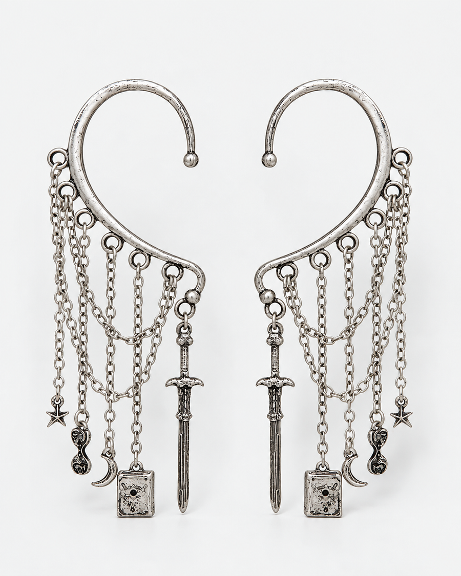 Eldun Sword Chain Ear Cuff
