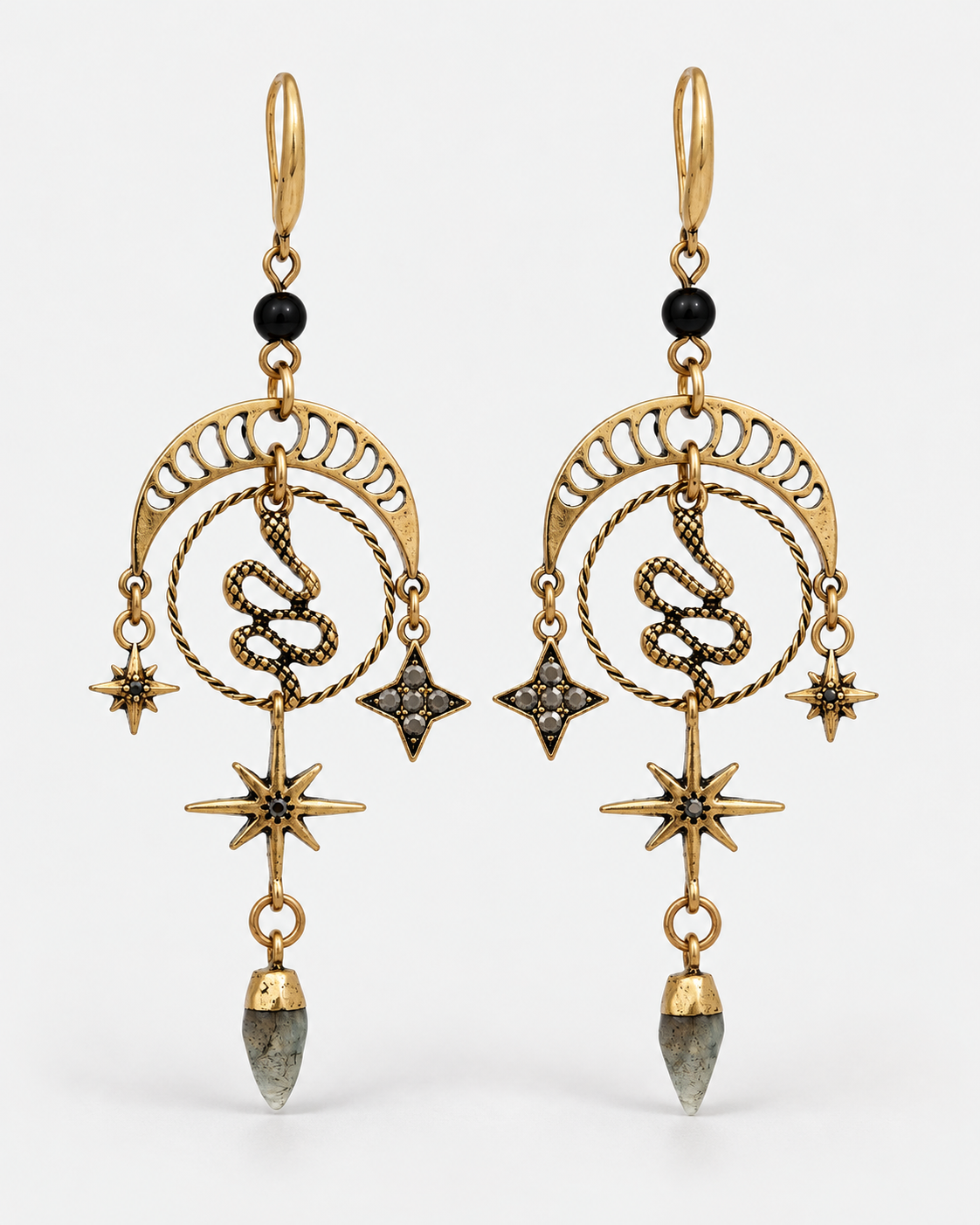 Alexen Snake Moon Earrings — product view