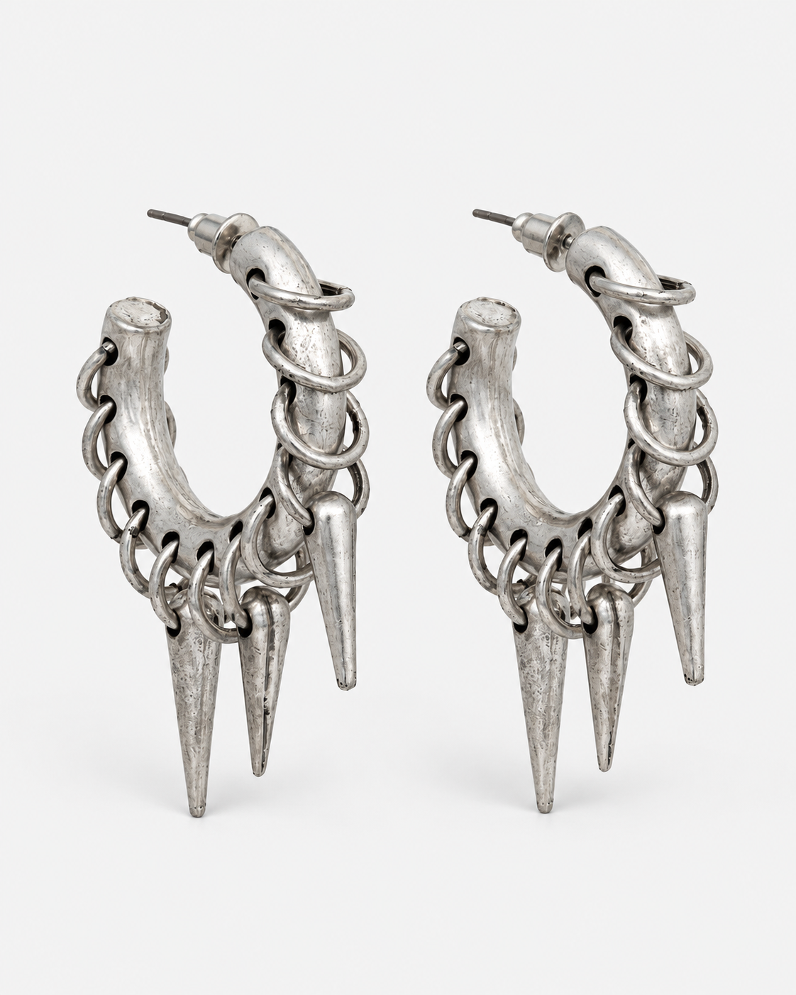 Gloryx Spike Pierced Hoops — product view