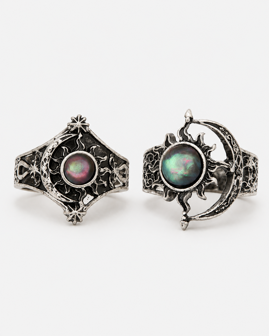 Mera Moon Chunky Ring Set — product view