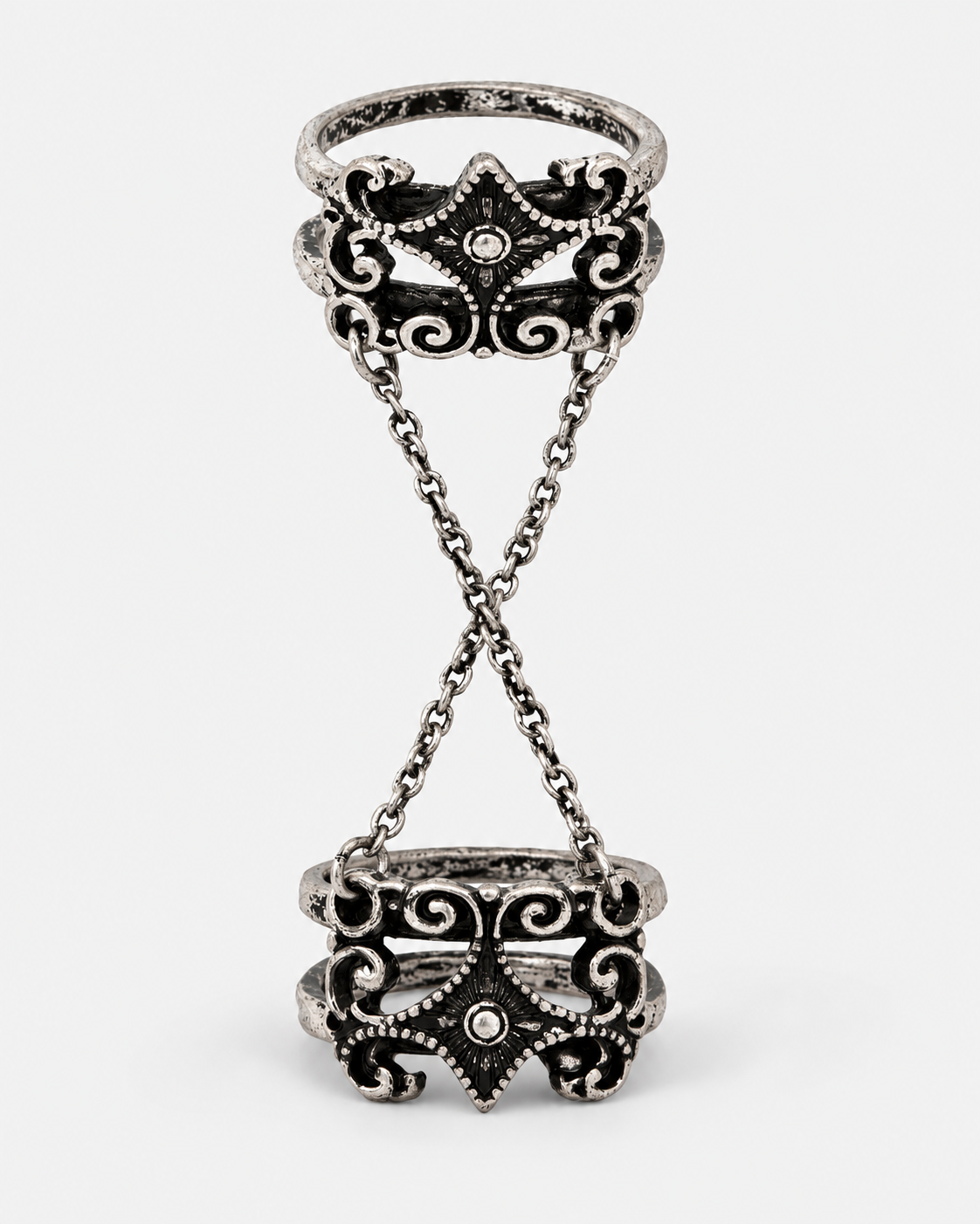 Velma Chain Linked Ring Set — product view