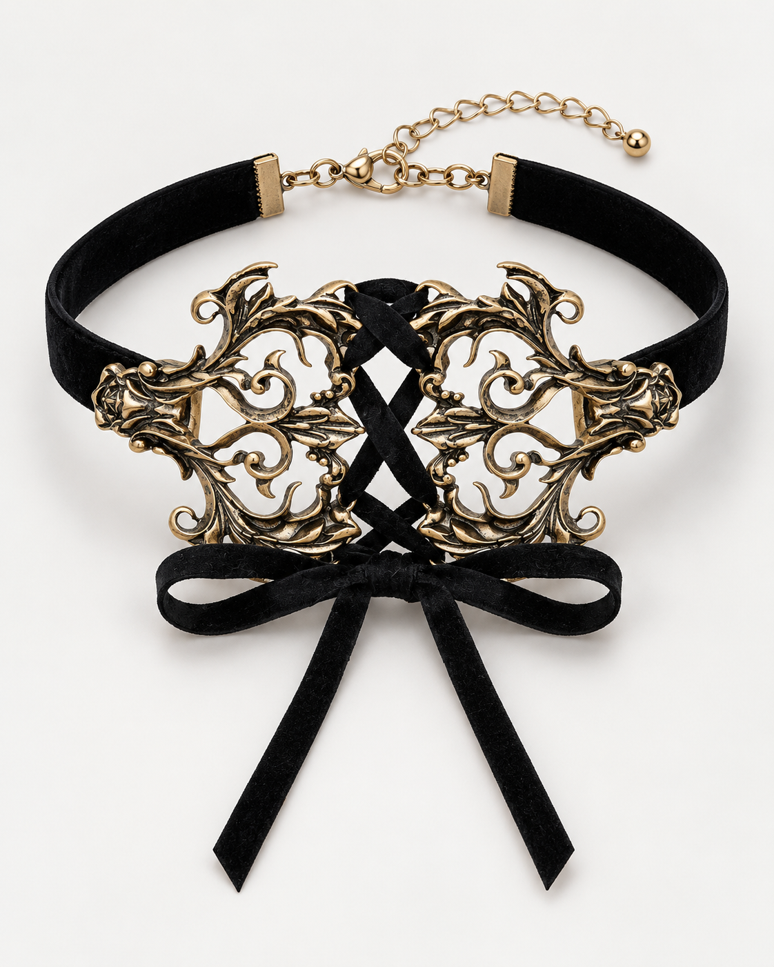 Aurelium Ornate Ribbon Choker — product view