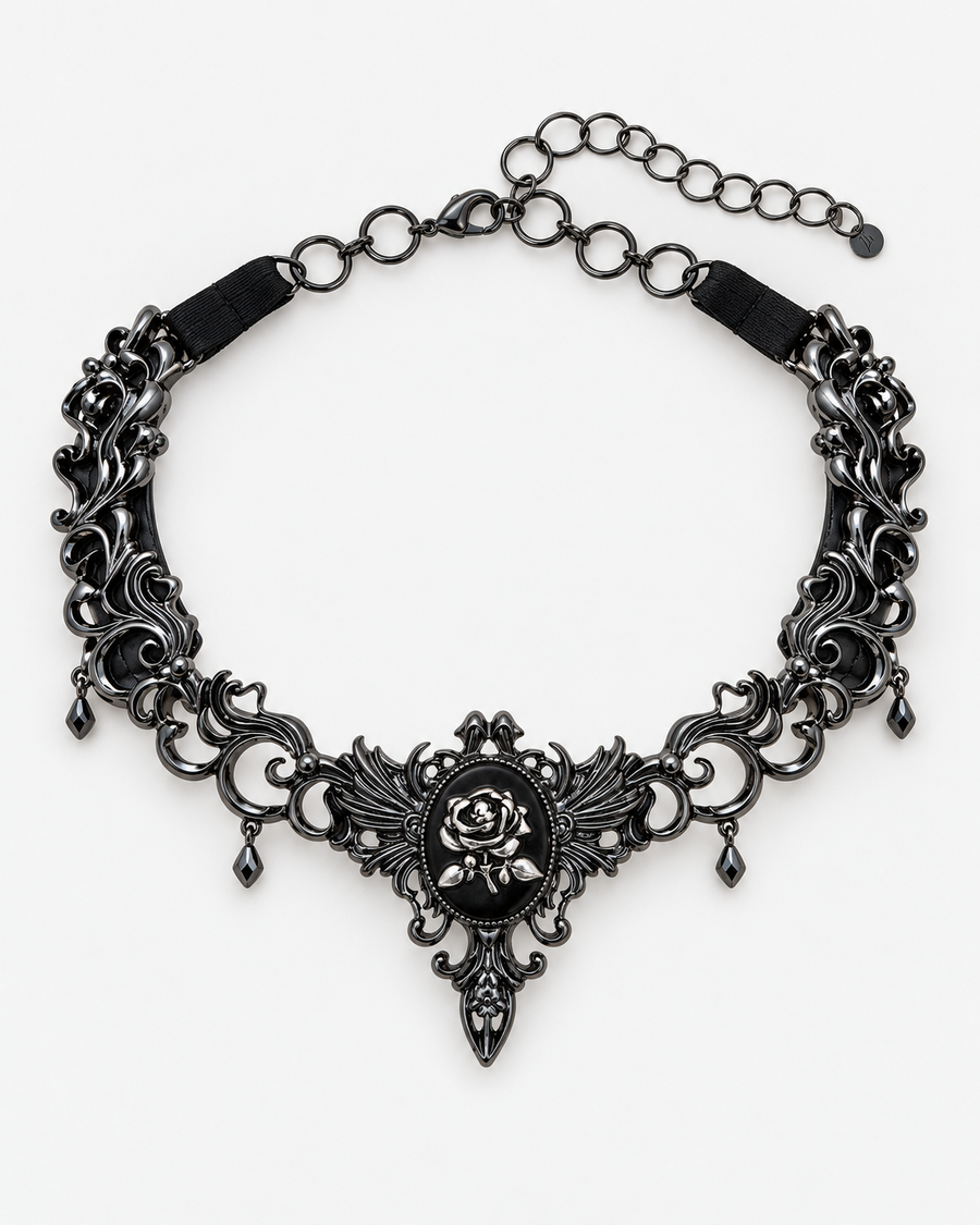 Velthra Rose Cameo Necklace