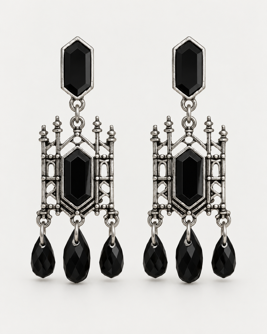 Cathedral Stone Drop Dangle Earrings