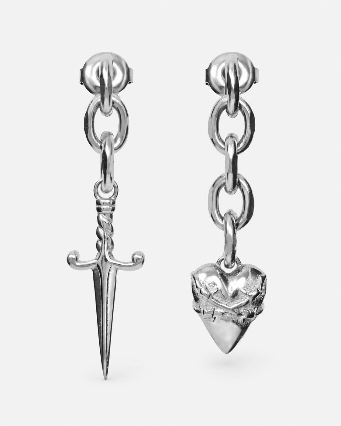 Hurnix Dagger Heart Earrings — Noctimoth product view