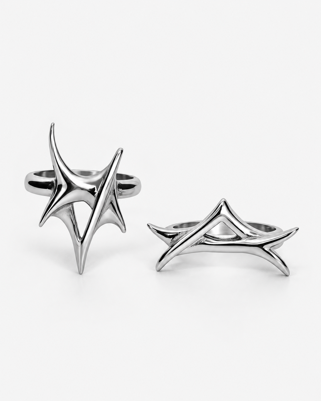 Crixel Spike Rings Set of 2 — Noctimoth product view
