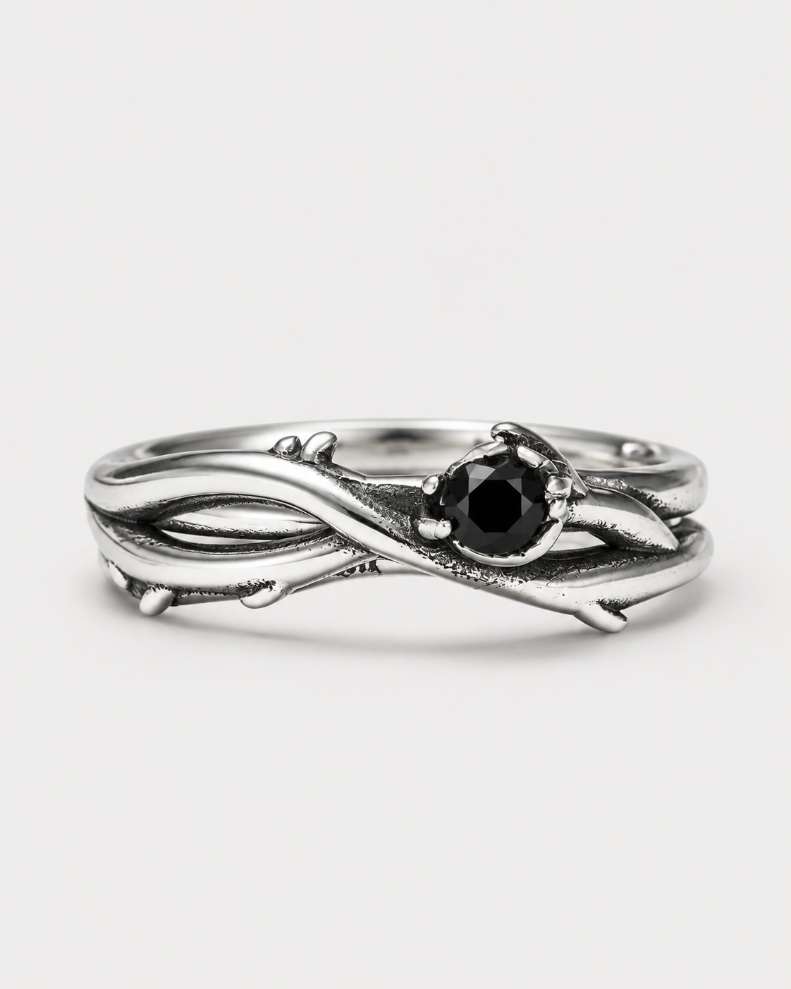 Rosethorn Black Stone Band — Noctimoth product view