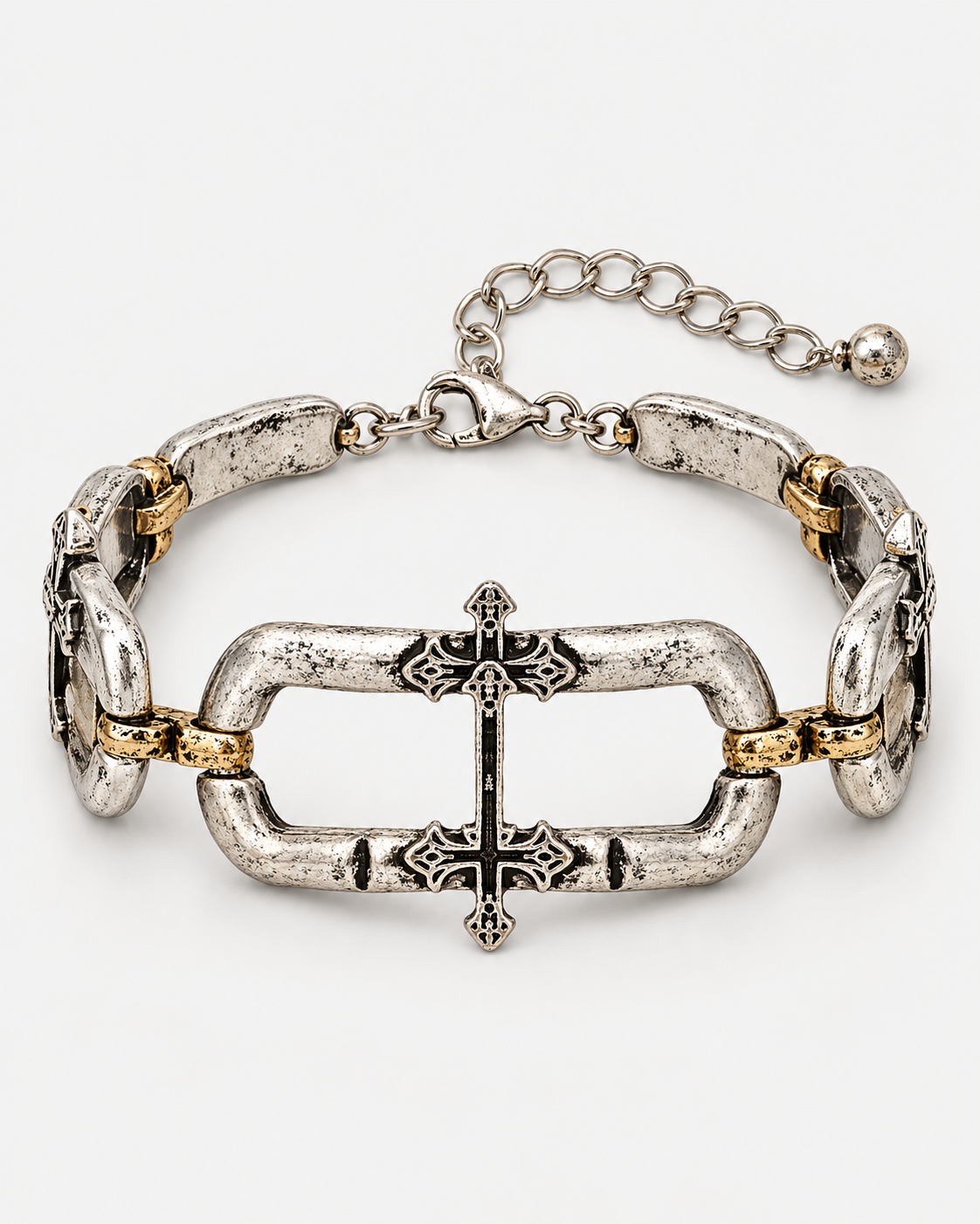 Electra Cross Link Chain Bracelet — Noctimoth product view