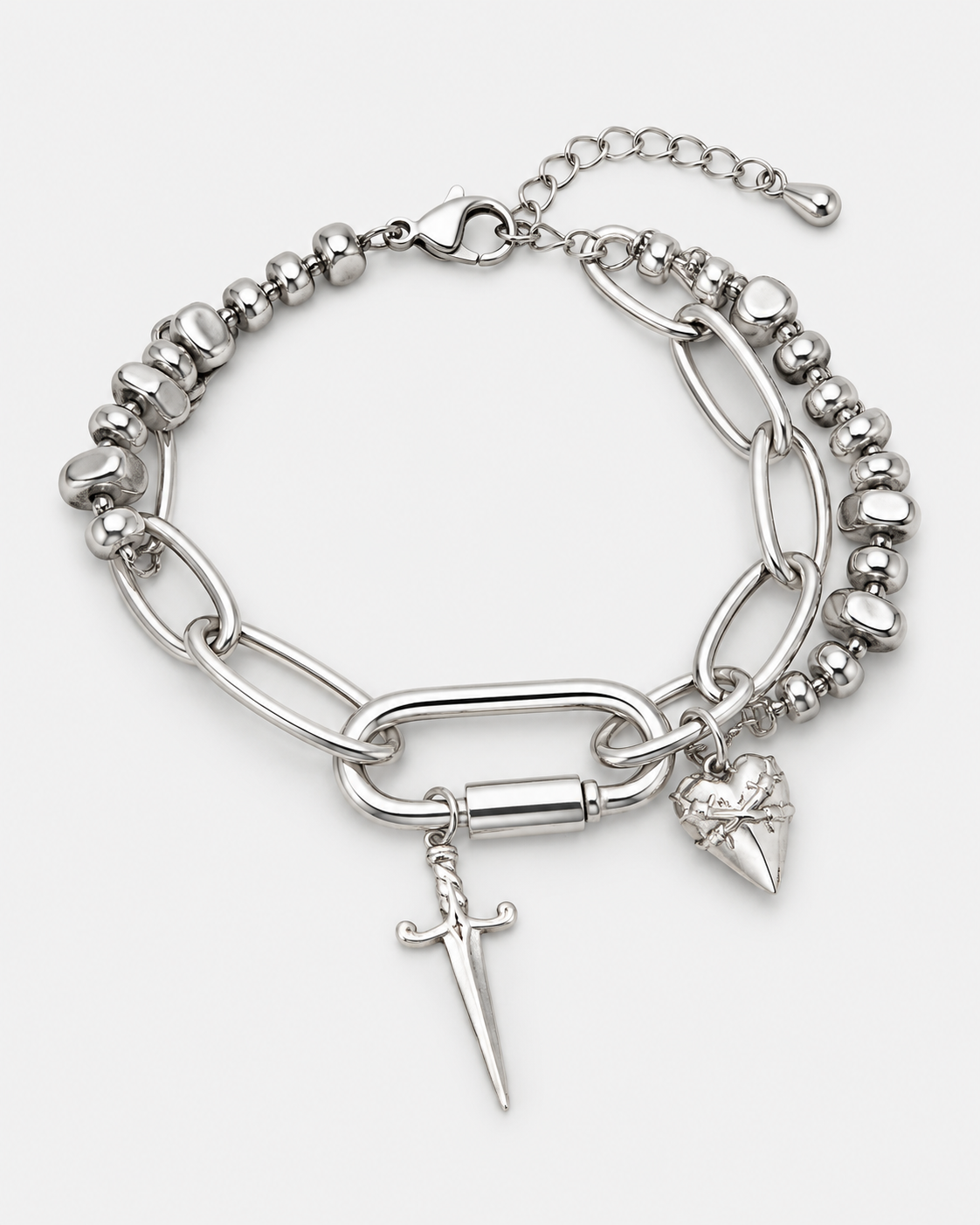 Hurnix Dagger Heart Bracelet — Noctimoth product view