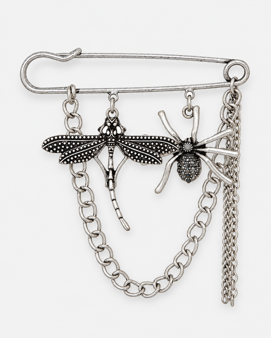 Viyna Spider Safety Pin Charm Brooch
